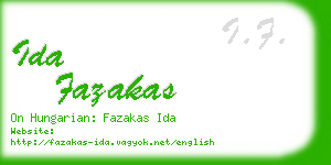 ida fazakas business card